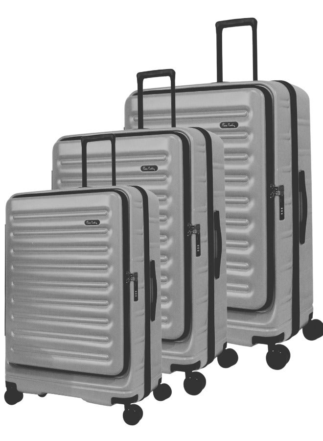 Pierre Cardin Front Zipper Luggage Lightweight Hardside Suitcase for Travel, TSA Approved, ANTI Theft Double Zipper