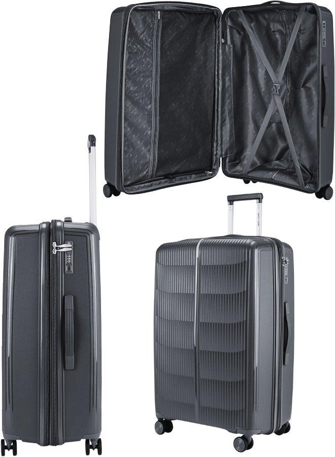 Pierre Cardin Unbreakable Luggage Set of 4, Expandable and Anti Theft Double Zipper Suitcase