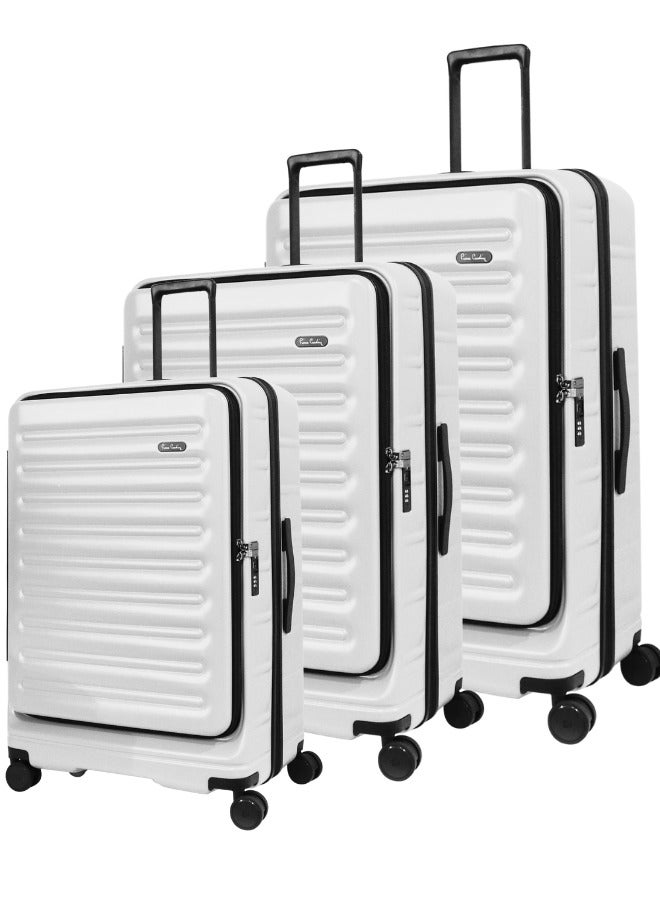 Pierre Cardin Front Zipper Luggage Lightweight Hardside Suitcase for Travel, TSA Approved, ANTI Theft Double Zipper