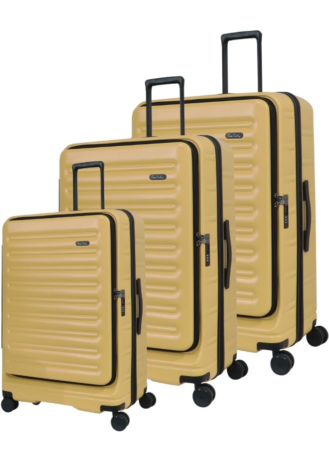 Pierre Cardin Front Zipper Luggage Lightweight Hardside Suitcase for Travel, TSA Approved, ANTI Theft Double Zipper