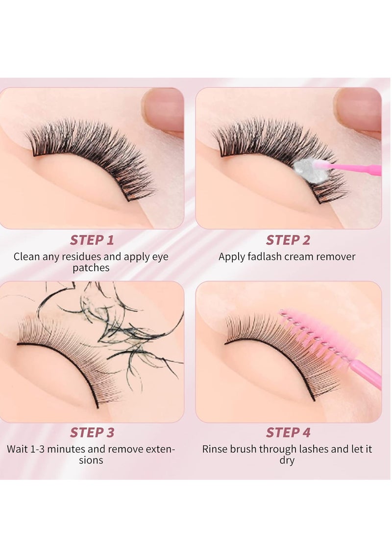 Eyelash Extension Remover 10g Lash Extension Remover Dissolves Powerful for Lash Extensions Lash Glue Remover Low Irritation for Sensitive Skin(Rose)