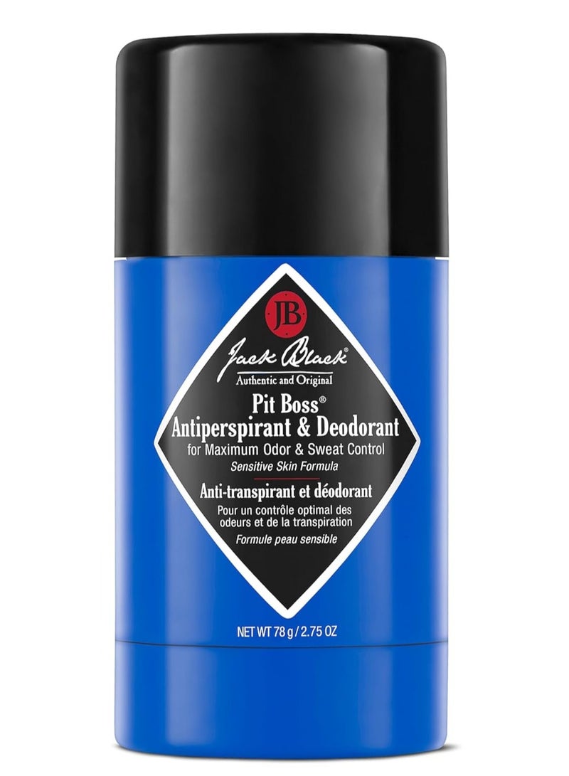 Jack Black Pit Boss Mens Deodorant Antiperspirant - Deodorant Men Sensitive Skin, Antiperspirant for Men, Mens Gifts for Christmas, Gifts for Men, Mens Stocking Stuffers, Stocking Stuffer for Men