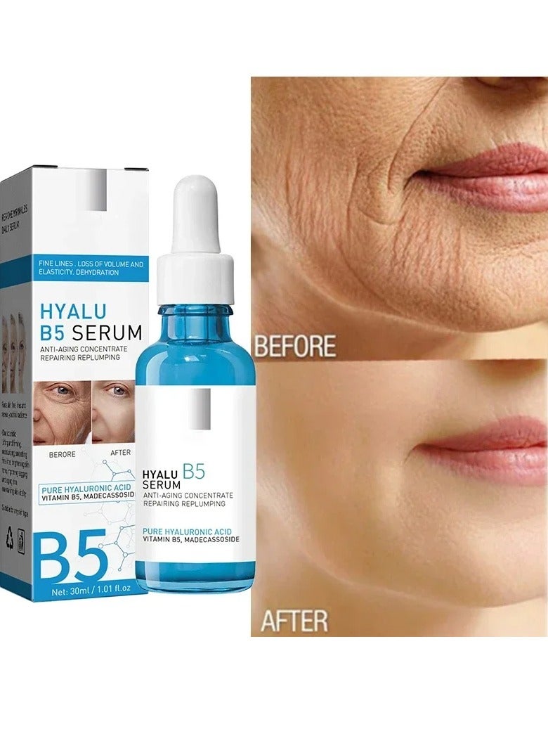 Hyalu B5 Serum, Moisturizing Pure Hyaluronic Acid Facial Serum, Anti Wrinkle Anti Aging With Vitamin B5, Fast Absorbing Hyaluronic Acid Serum For Face With Vitamin B5 For Face Lifting Skin Tightening