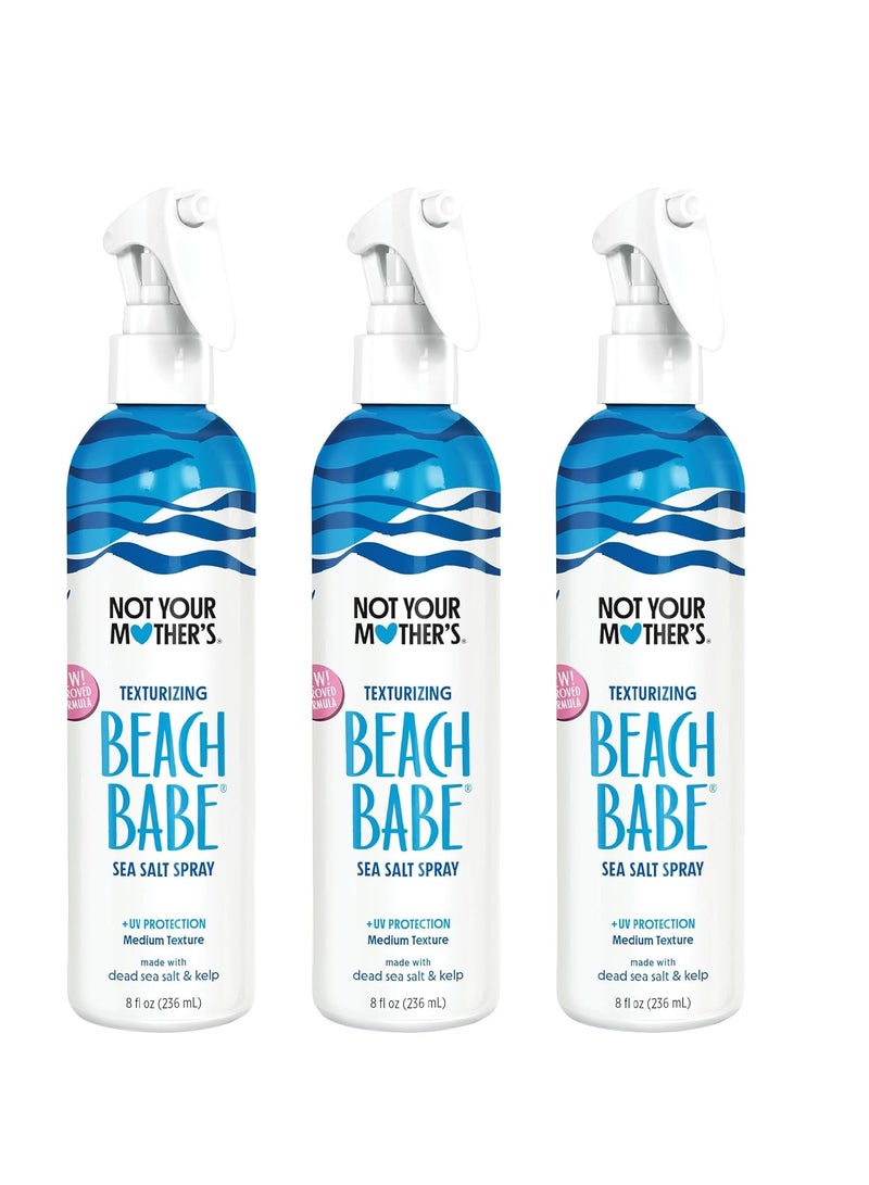 Not Your Mother's Beach Babe Sea Salt Spray (3-Pack) - 8 fl oz - Texturizing Spray for Tousled Hair - Add Texture and Grit to Hair with a Matte Finish