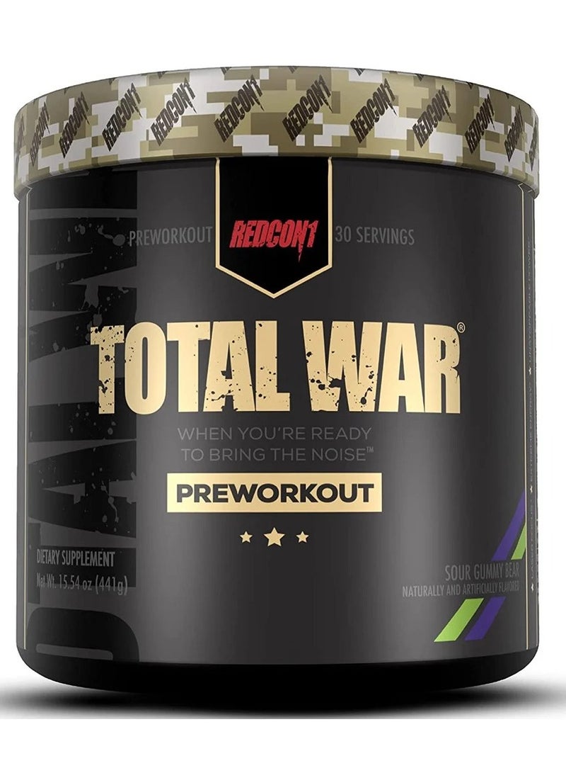 REDCON1 Total War Pre-Workout, Sour Gummy Bear Flavor 441g