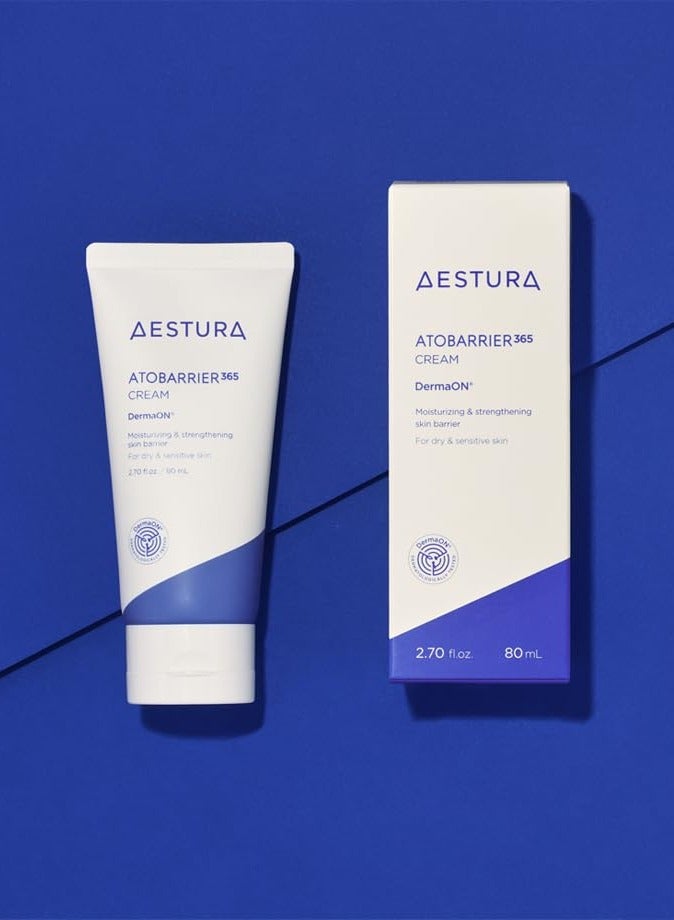 AESTURA ATOBARRIER365 Cream with Ceramide, Korean Skin Barrier Repair Moisturizer | 120-hour Lasting Hydration for Dry & Sensitive Skin, Hypoallergenic, 2.71 Fl Oz (Renewed)