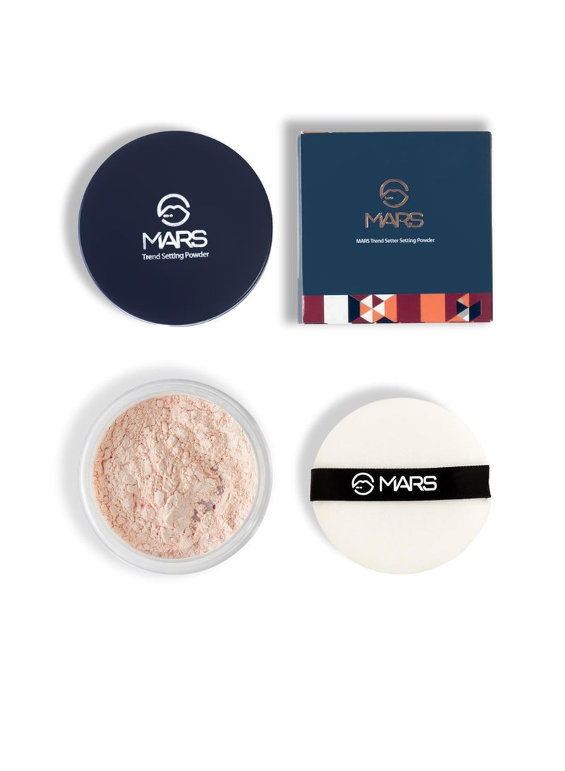 MARS Trend Setting Loose Powder All Skin Type Matte  Beige  Lightweight and Long Lasting  Ultra Fine Setting Powder For Face Makeup  8.0 Gm 04 Brighening