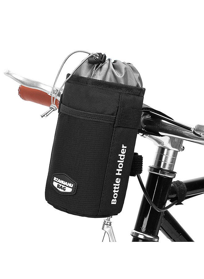 Bike Water Bottle Holder Bag Insulated Bicycle Handlebar Drink/Beverage Storage Cooler Bag Pannier for Bike Motorcycle Baby Stroller