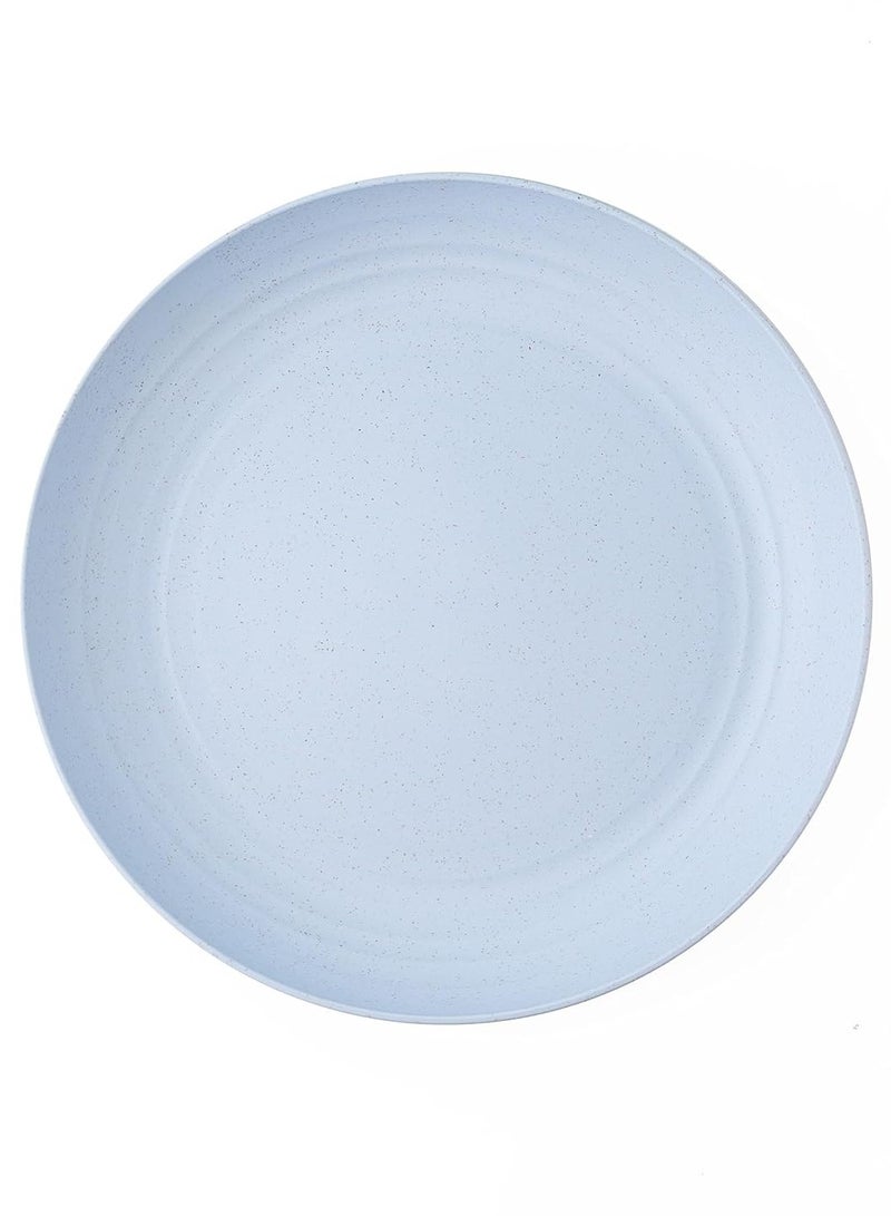 Unbreakable Wheat Straw Dinner Plates 10 Inch- (Sky Blue) Reusable, Lightweight & Eco-Friendly, Microwave, Freezer & Dishwasher Safe, Cut Resistant & Lead-Free