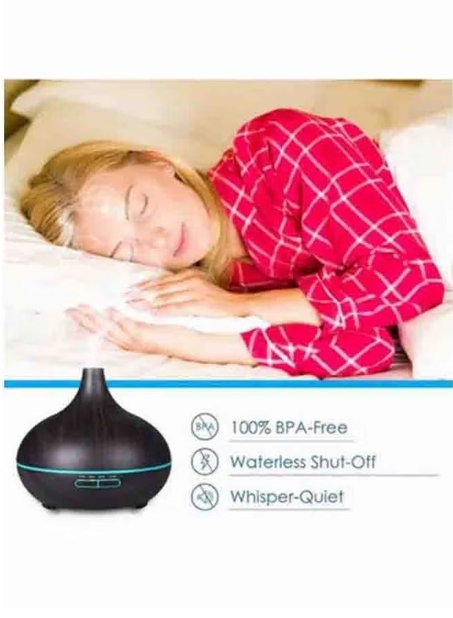 Essential Oil Diffuser, USB Led Ultrasonic Aroma Oil Diffuser Humidifier With 7 Colors, Durable And Reliable Fragrance Diffuser Machine, Portable Cool Mist Humidifier For Home Office, (Dark Brown)
