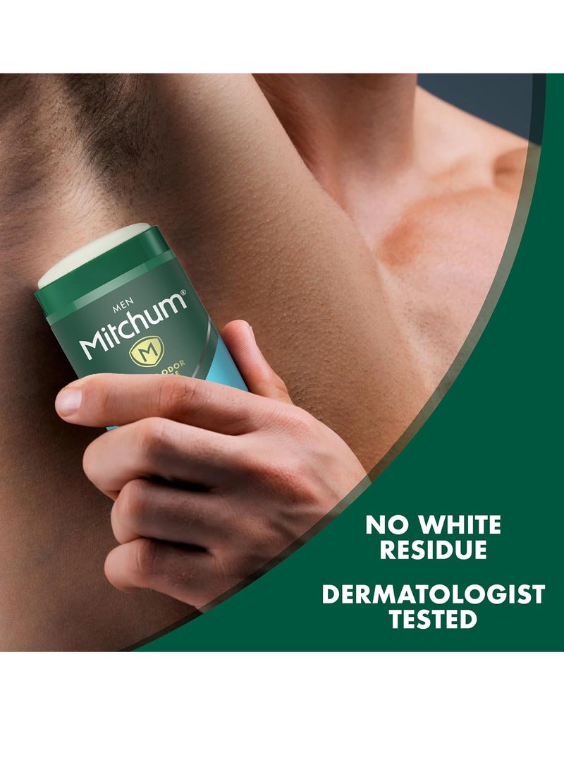 Mitchum Men's Deodorant, Antiperspirant Stick, Triple Odor Defense Invisible Solid, 48 Hr Protection, Dermatologist Tested, Clean Control, 2.7 Oz (Pack of 1)