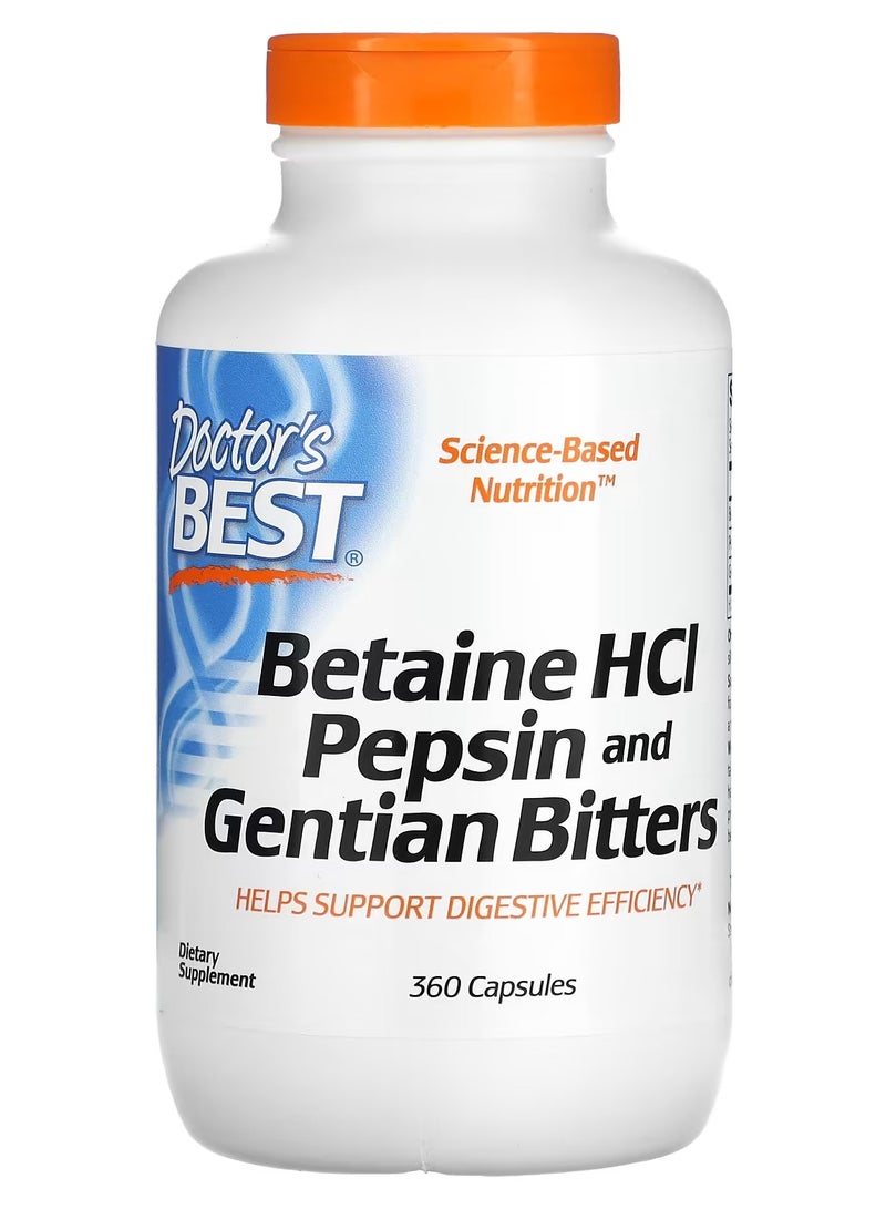Betaine Hcl Pepsin And Gentian Bitters 360c
