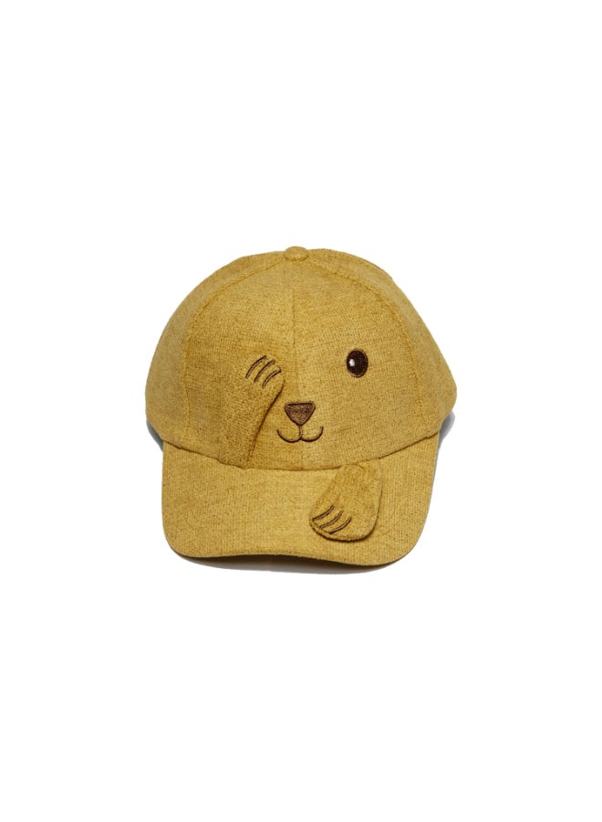 Cute Peek-A-Boo Base-Ball Style Cap Yellow
