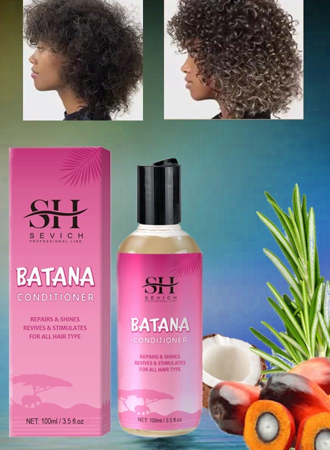 100ml Batana Oil Conditioner Natural 100% Raw Batana Oil Hair Care Conditioner Shines Revives Protects from Dryness Moisturizes Restores Hair and Repair Damaged Hair Conditioner