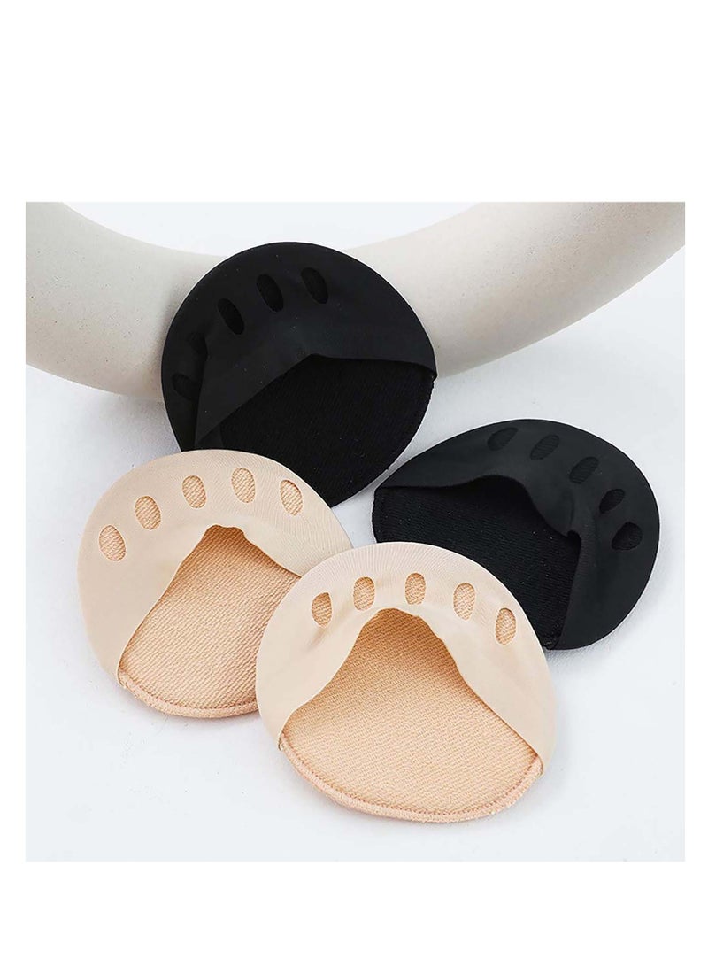 Honeycomb Fabric Forefoot Pads 5 Pairs, Metatarsal Pads Ball of Foot Cushions