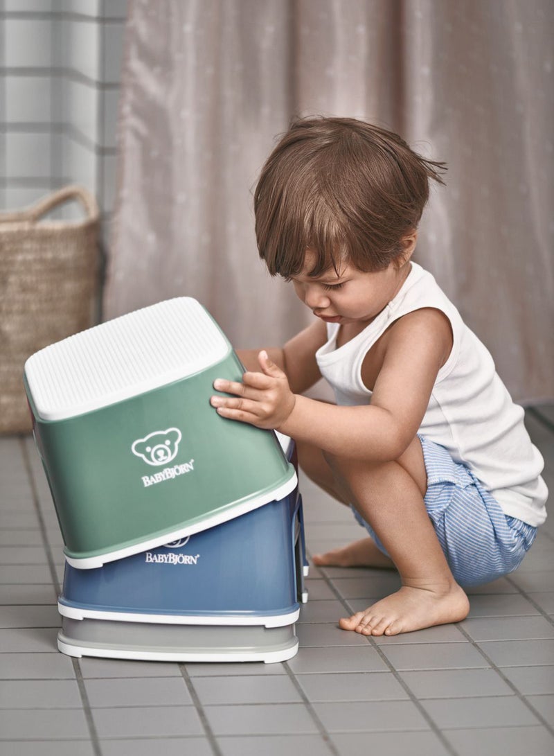 Baby Step Stool Deep Green And White