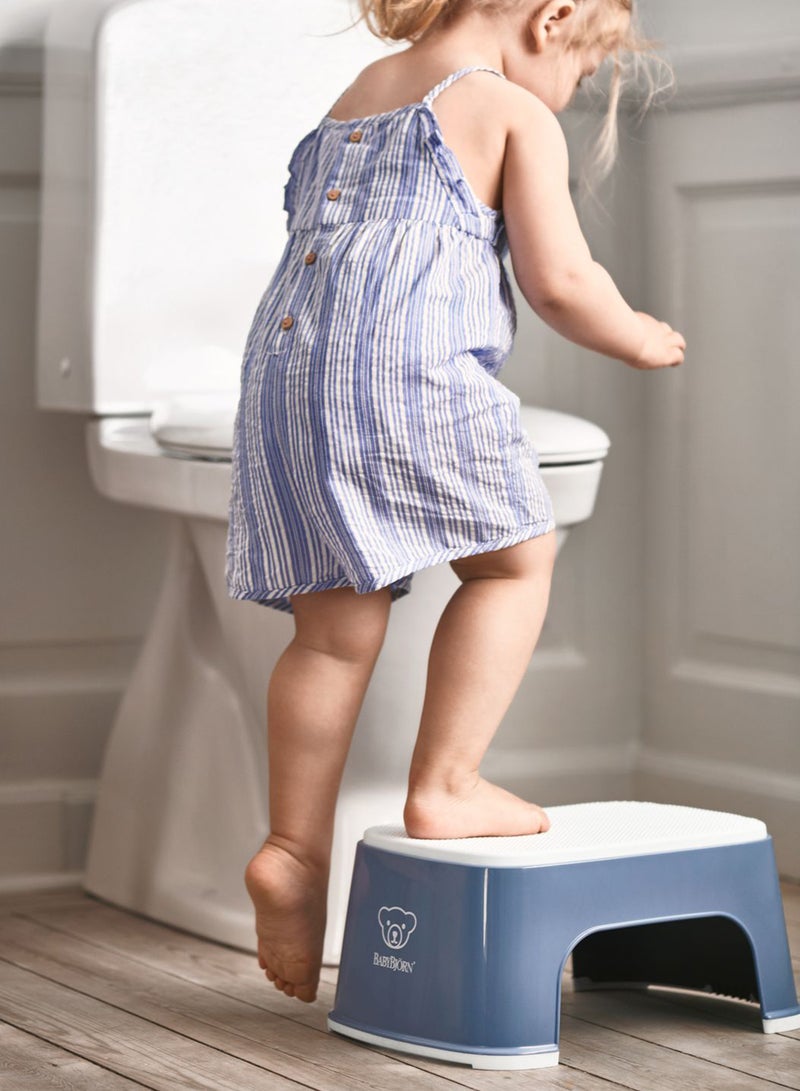 Baby Step Stool Deep Blue And White