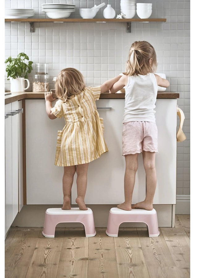 Baby Step Stool Powder Yellow And White