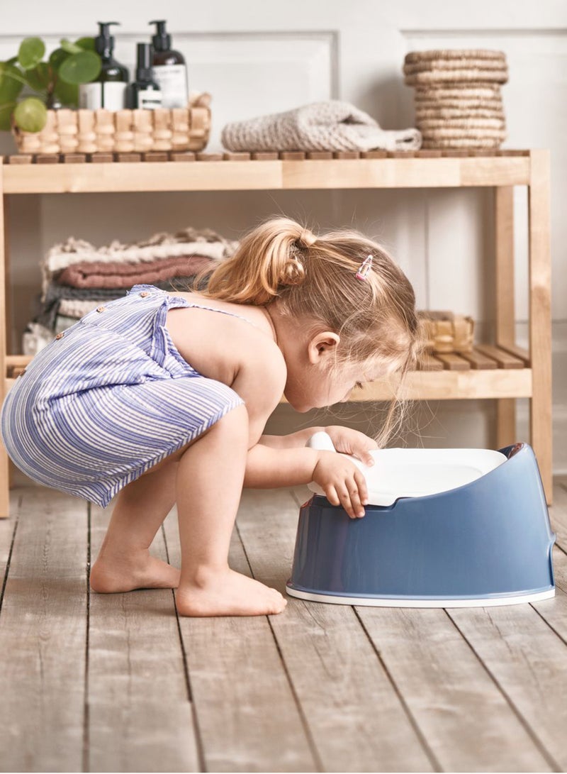 Baby Smart Potty Seat - Deep Blue And White