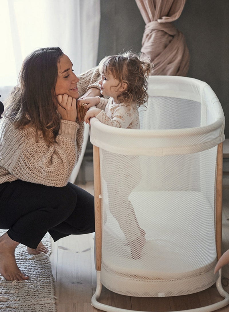 Organic Cotton Fitted Sheet For Baby Crib White