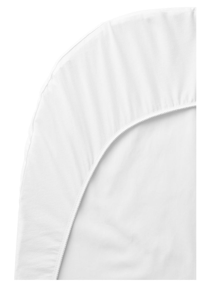 Organic Cotton Fitted Sheet For Baby Crib White