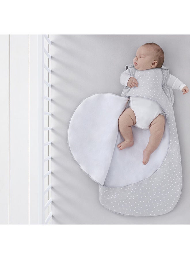 Pouch Sleeping Bag Fir Infant And Baby Clever Nappy Change Zip 100% Cotton For Temperatures If 21 - 23 Celsius Suitable From 0 To 6 Months Colour - White Maximum Baby Length 68 Cm