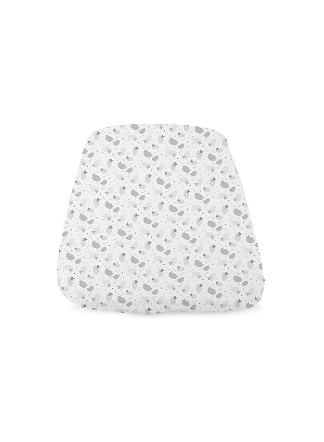 Crib Set 2 Fitted Sheets Compatible With Next2Me Forever, Grey Sheep