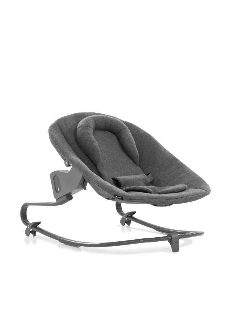 Newborn Bouncer Premium Attachment For High Chair Alpha And Beta From Birth - 2 In 1 Baby Attachment (Lounger And Rocker) For Newborns With Adjustable Backrest And Cotton - Dark Grey