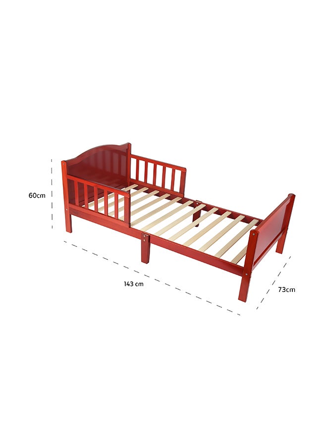 Wooden Toddler Bed 143x73x60 With Mattress 140x70x10 Cm