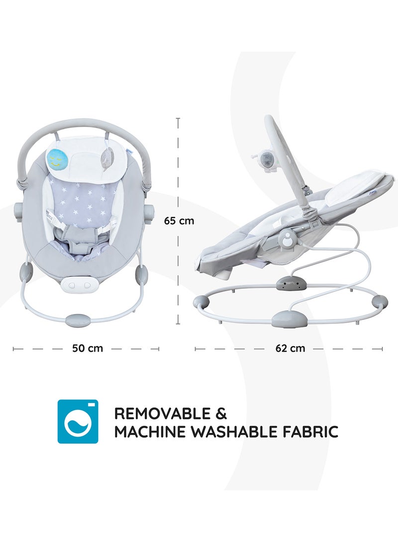 Hopper Baby Bouncer Portable Soothing Seat With Vibration 0-6 Months