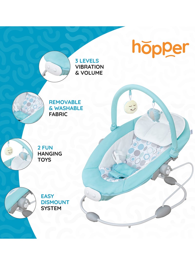 Hopper Baby Bouncer Portable Soothing Seat With Vibration 3+ Months