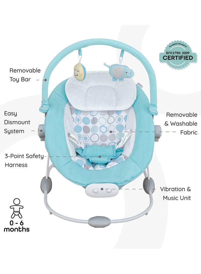 Hopper Baby Bouncer Portable Soothing Seat With Vibration 3+ Months