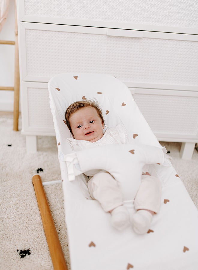 Hearts Print Baby Bouncer Cover