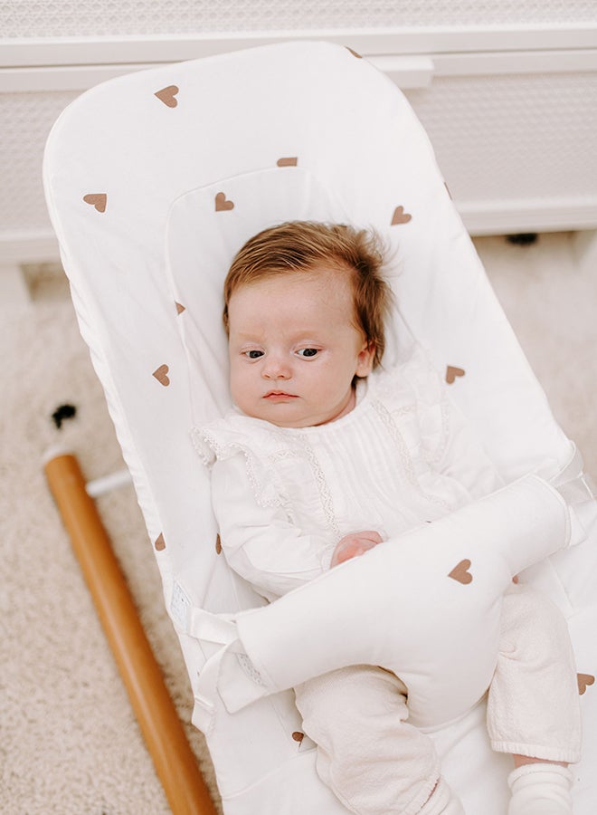 Hearts Print Baby Bouncer Cover