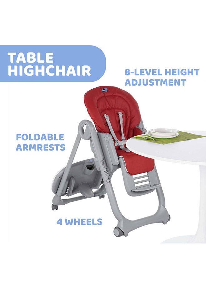 Polly Magic Relax Highchair 0M-3Y, Red Passion