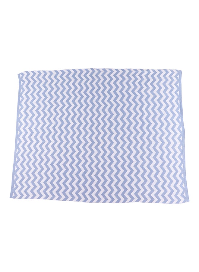 Comfortable Baby Blanket-- Soft Stretchy Knitted Cotton Swaddle 70X90cm - blue