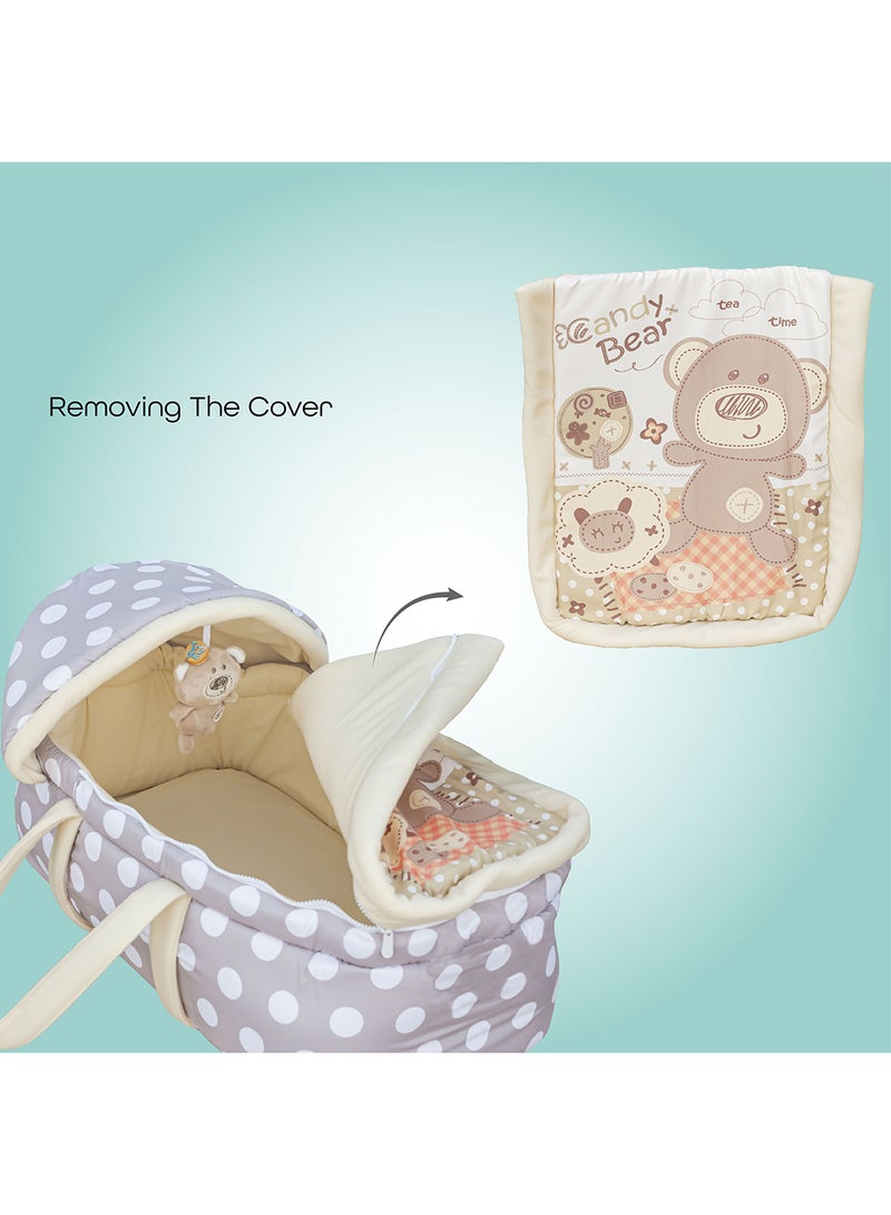 Adjustable Moses Basket - Grey