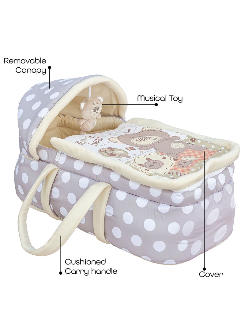 Adjustable Moses Basket - Grey