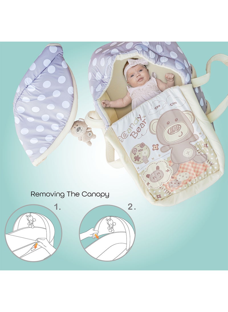 Adjustable Moses Basket - Grey