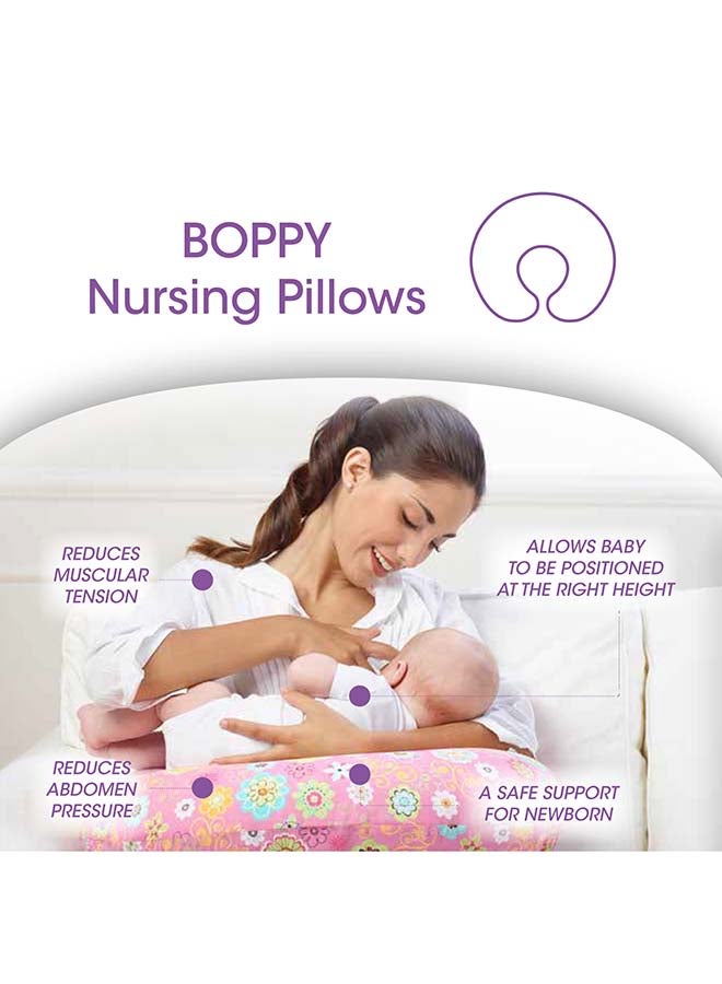 Boppy Pillow With Cotton Slipcover 0-12M,  Hello Baby