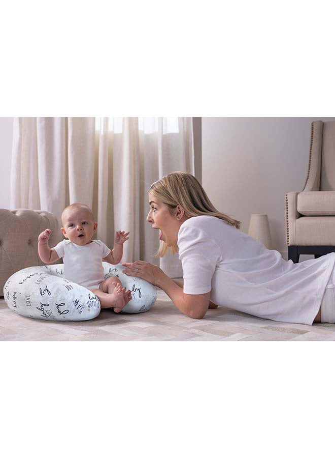 Boppy Pillow With Cotton Slipcover 0-12M,  Hello Baby