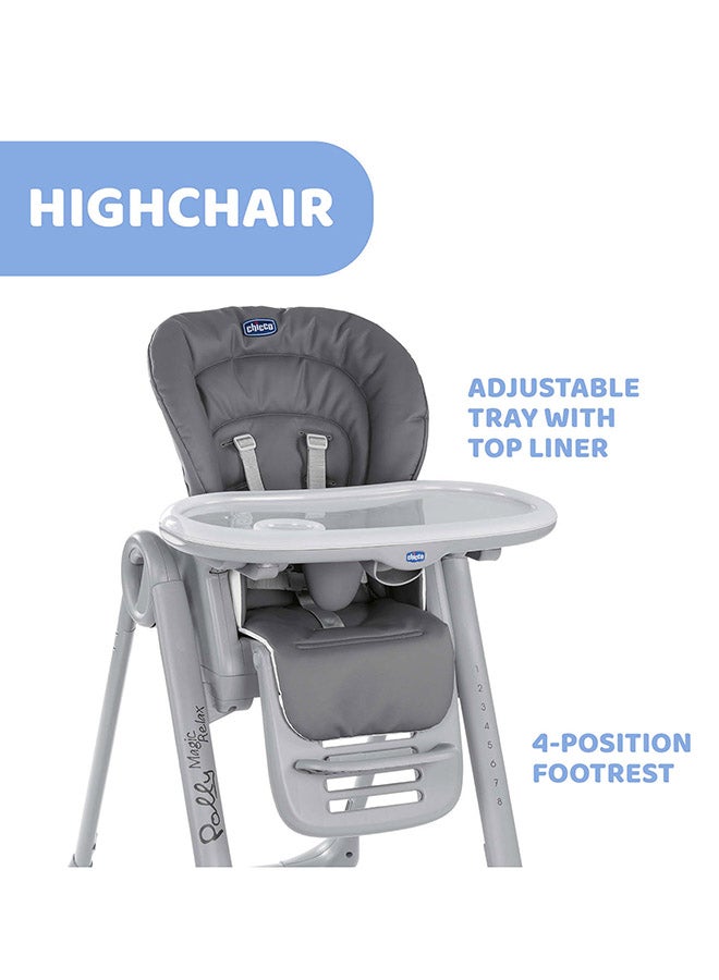 Polly Magic Relax Highchair 0M-3Y, Graphite