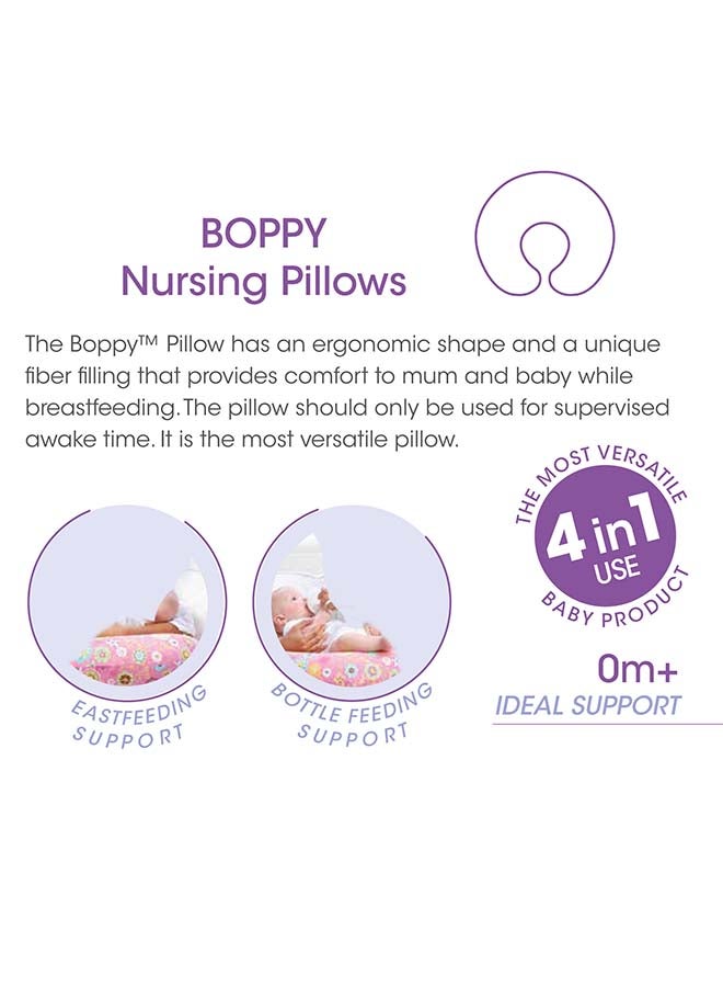 Boppy Pillow With Double-Side Slipcover Jersey 0-12M, Mod Geo