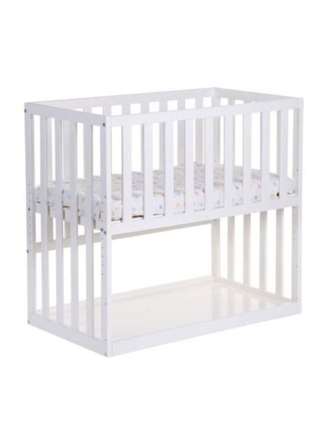 Bedside Crib With Wheels - White