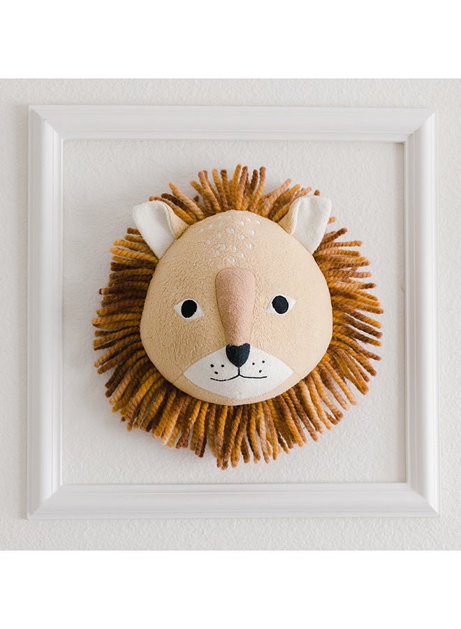 Lion Plush Head Wall Decor