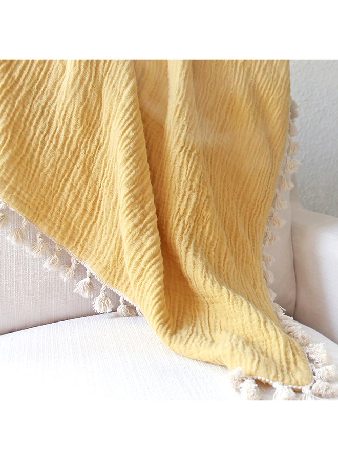 6 Layer Muslin Blanket Ochre