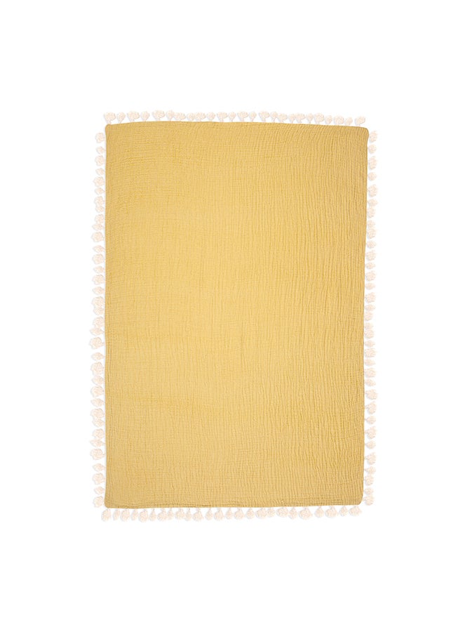 6 Layer Muslin Blanket Ochre