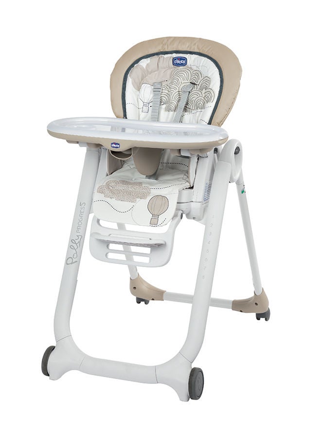 Polly Progres5 High Chair, 0-36 Months, Clouds