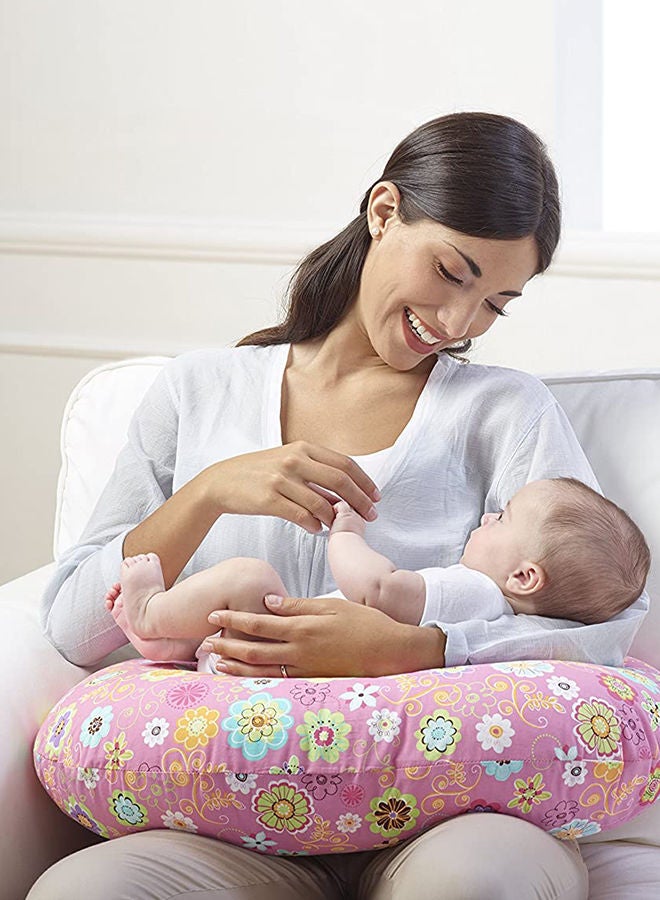 Boppy Original Nursing Pillow With Cotton Slipcover, 0+ Months, Wild Flowers