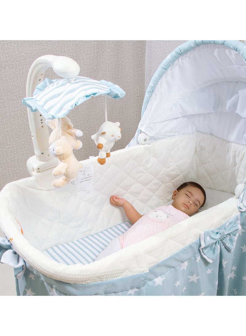 4-In-1 Convertible Soffy Baby Craddle Blue